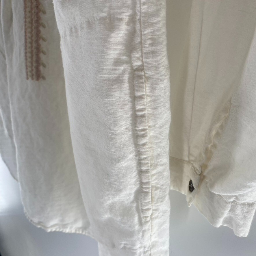 Coldwater Creek Womens Popover Top Linen Tunic Wh… - image 9