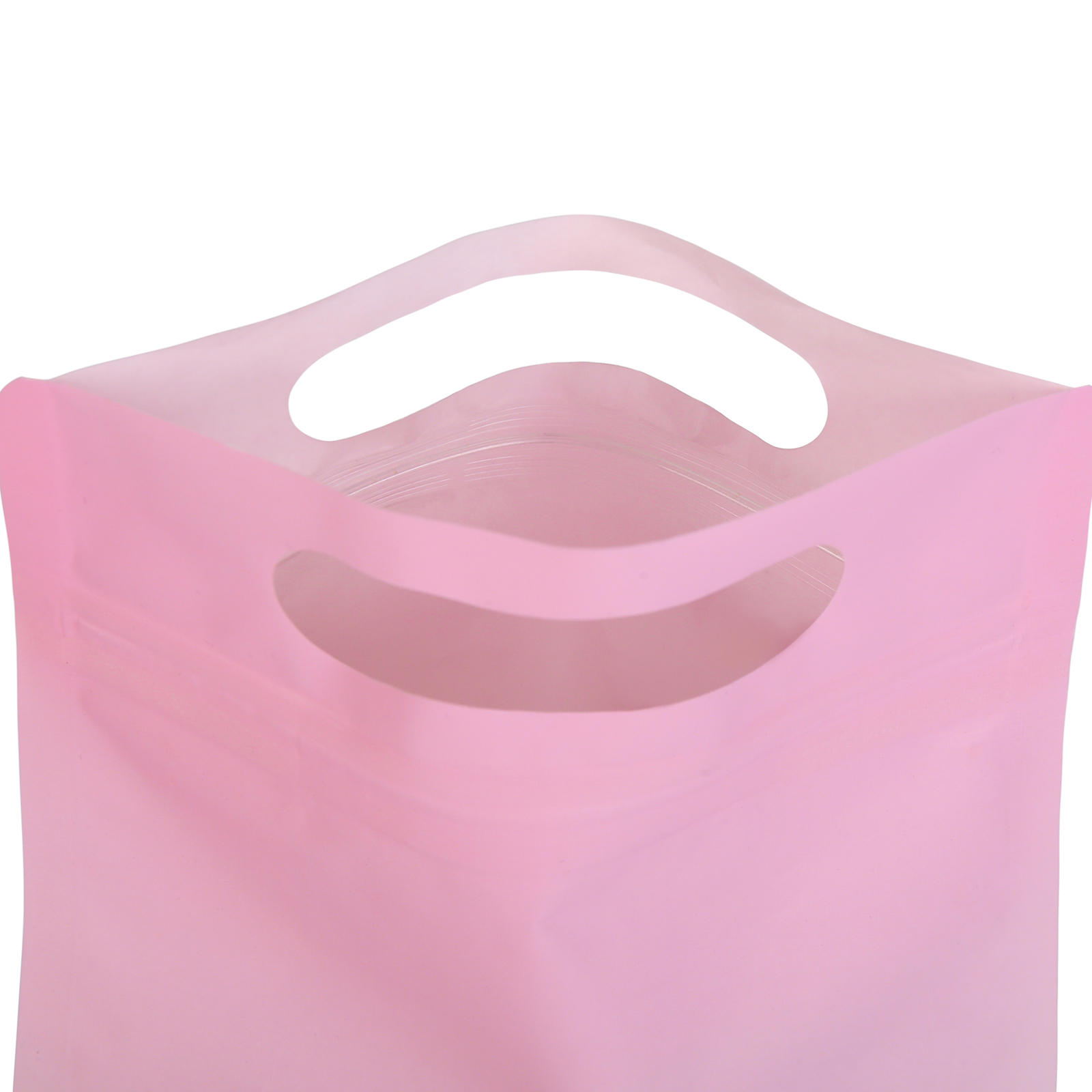 25 Pink Rice Paper Reclosable Zip Bags with Clear Side Gusset Food ...