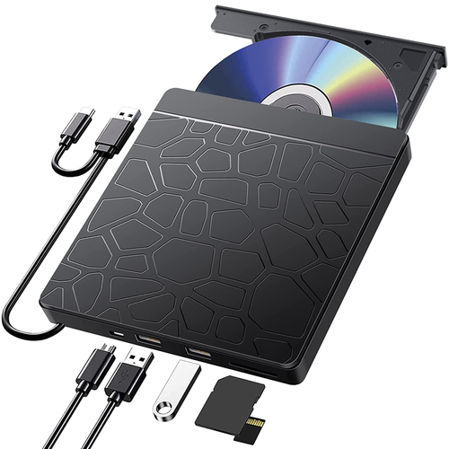 External CD DVD Drive Type C USB 3.0 Disc Player Burner Writer For Laptop PC Mac - Picture 10 of 13