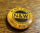 Lot of 4 Norfolk and Western Vintage Railroad  Safety Pins from 1970"s — photo 4