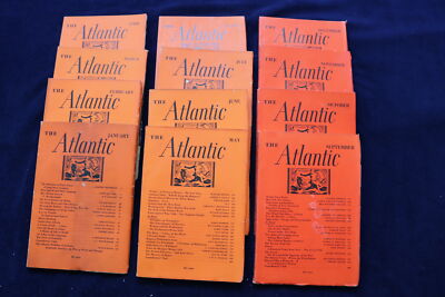 1936 THE ATLANTIC MONTHLY MAGAZINE - LOT OF 12 - COMPLETE YEAR - O 3375