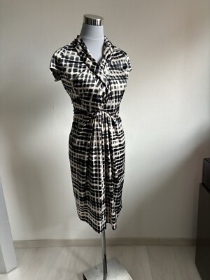 Hugo Boss Black Label Kleid Mehrfarbig Gr. 38 Kurzarm Sommerkleid