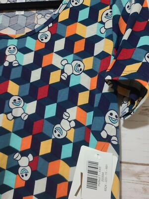 NWT Lularoe Disney XXS PERFECT T Shirt Multi Color Geometric