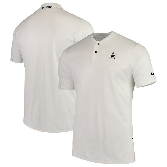 Dallas Cowboys Nike White Sideline Elite Coaches No Collar Performance Polo | eBay