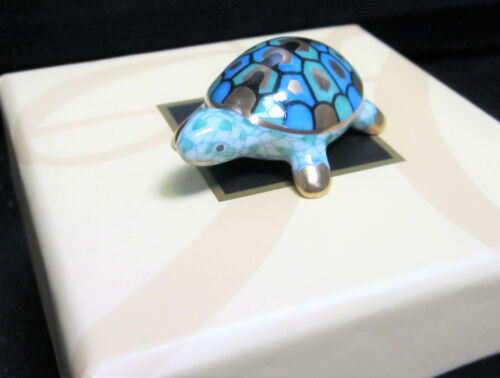 Neuf Herend Tiny Turtle Vert Résille #VHV-15529 Marque - Adorable Épargner $$ F/ - Picture 1 of 4