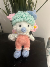 Handmade crochet clown doll