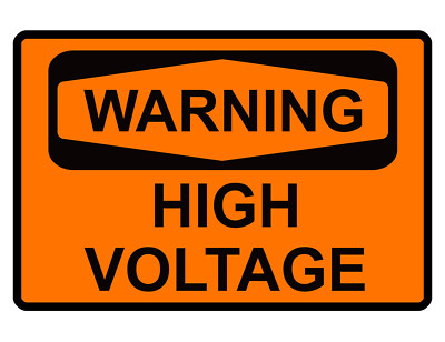 WARNING HIGH VOLTAGE Sign CUSTOM METAL SIGN Durable Aluminum NO RUST ...