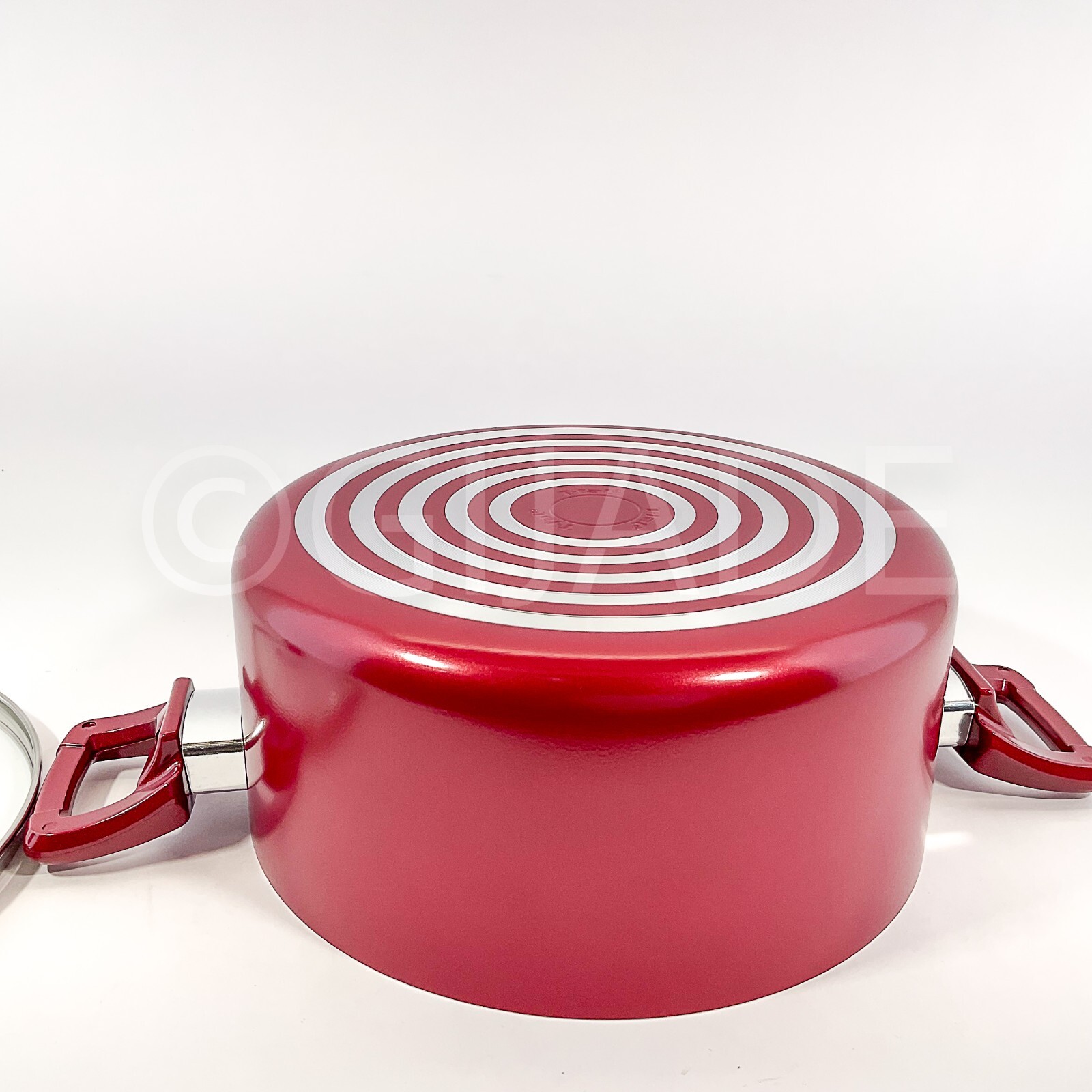 T-fal Nonstick  Aluminum 5-qt Casserole Pot  Red Cookware New