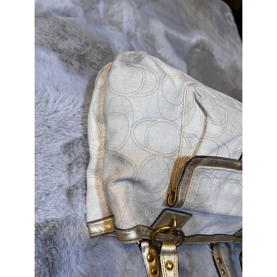 Bolso de mano Coach Penelope Signature puntadas de lino bolso F19231 Foto 4 de 4