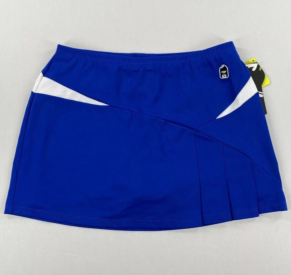 Women's DUC Sports Tennis Skirt Skort in Blue/White - Size Large