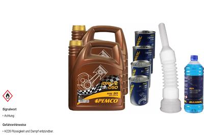 10L PEMCO iDRIVE 050 Motoröl API CH-4 SAE 50 API CH-4 Additiv Auslaufschlauch