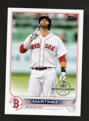 2022 Topps 582 Montgomery Club Stamp #182 J.D. Martinez Boston Red Sox