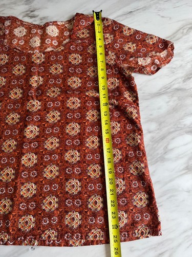 Juego de 2 Top y Falda Floral Marrón Naranja Años 70 HECHOS A MANO 2X/3X Cottage Boho - Imagen 6 de 12