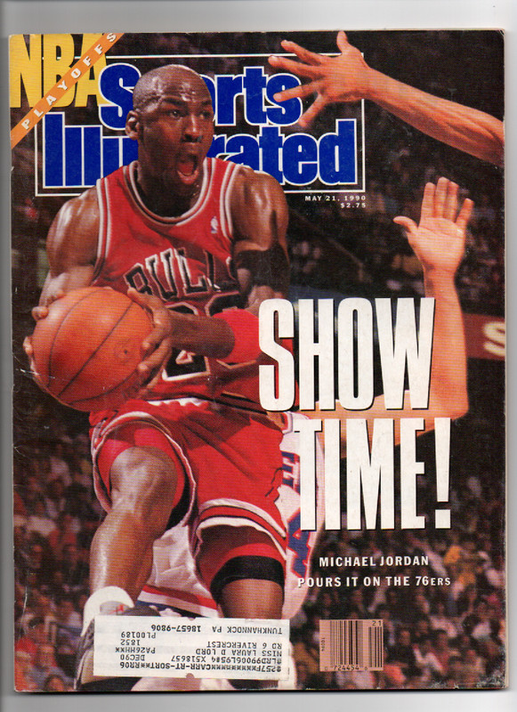 Sports Illustrated 1990 "Show Time!" Michael Jordan Pours It On The 76ers