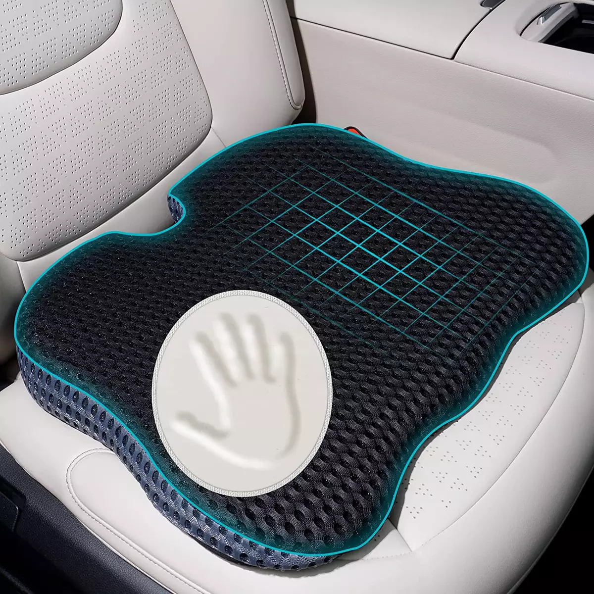 Car Seat Cushion, Memory Foam Auto Wedge Seat Pad, Comfort Low Back and  Tailbone Sciatica Pain Relief Driving Pillow, Breathable Non Slip  Orthopedic