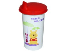 Tupperware Bell Tumbler w/ Sipper Seal 10.5 oz. Capacity Winnie the Pooh Red    
