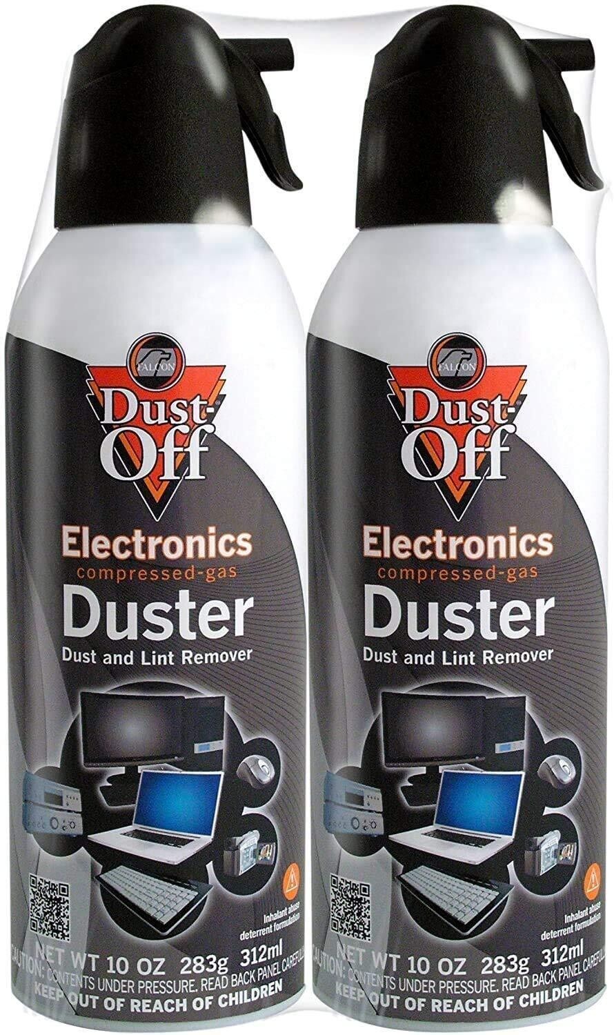 Dust Off Dust Disposable Pack Of 2 Compressed Gas Air Duster 10 oz - Brand NEW1