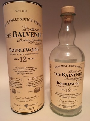 The Balvenie Aged 12 yr Double Wood Single Malt Scotch Whisky Empty Bottle & Box