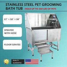 Flying Pig Grooming 38 Stainless Steel Dog Pet Bathing Tub For