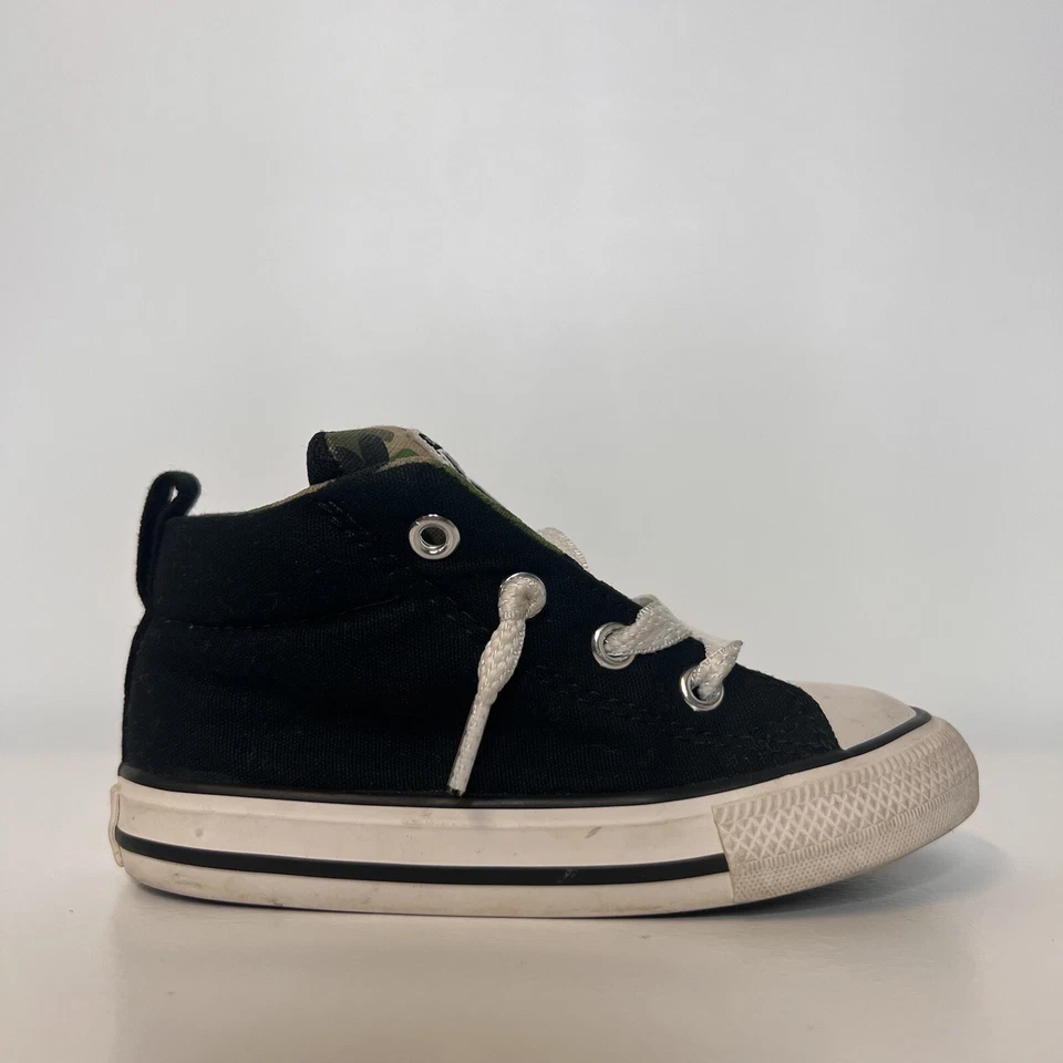 Converse туфли младенца 7 все звезды Hi камуфляж кроссовок 767213F черный ребенка ясельного возраста 7C - Изображение 3 из 4