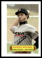 2022 Topps Heritage Minor League 1973 Baseball Pin-Up Warming Bernabel Fresno