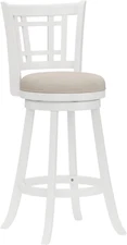 Hillsdale Fairfox Swivel Bar Stool, Barstool, White