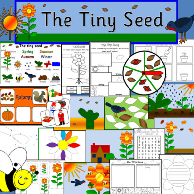 THE TINY SEED Bildungsgeschichte Sack Ressourcenpaket zum DRUCKEN - Pflanzen anbauen
