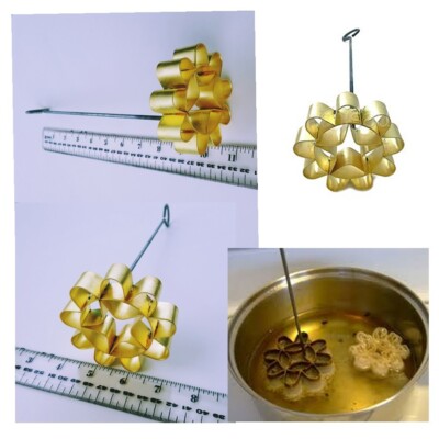 DOK JOK Brass Mold Diameter 8 cm.Thai Desert Cookie Fried  Kitchenware  1pc/set