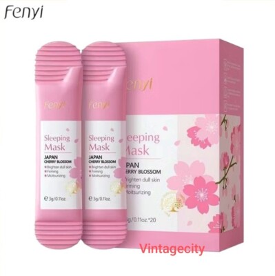 2X FENYI (E:03/2029) JAPAN CHERRY BLOSSOM,BRIGHTEN, FIRMING SLEEPING MASK 20pcs 