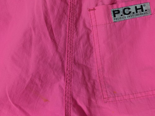 '90s Vintage PCH Pacific Coast Highway Hot Pink Swim Trunks Shorts Youth Sz 14 - Picture 6 of 8