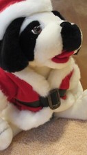 Big Dogs Sportswear Christmas 9" Plush Saint Bernard Santa Dog Very Cute