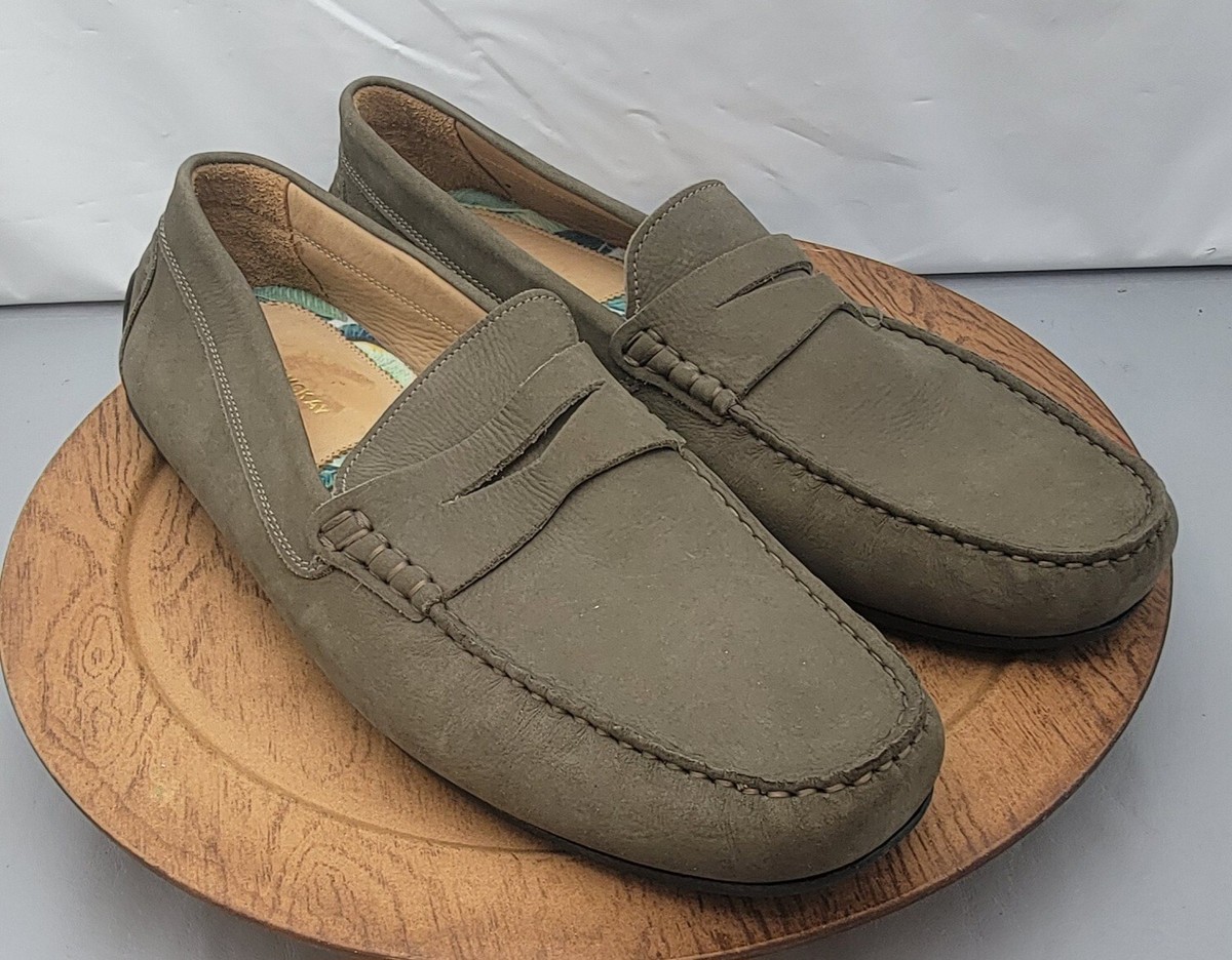 Blake McKay Jasper Penny Loafer Moccasin Olive Leather Mens  display picture 1