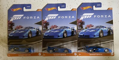 2023 Hot Wheels Forza Motorsport Walmart Only Blue  94 Bugatti EB110 SS Lot of 3