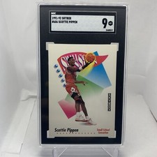 1992 Skybox #606 Scottie Pippen Chicago Bull Small School Sensation GRADED SGC 9