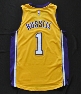 D'Angelo Russell Los Angeles Lakers Adidas Jersey Swingman Yellow
