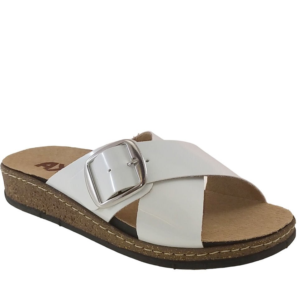 AXA CIABATTE PANTOFOLA SANDALI CON PLANTARE ESTRAIBILE 13081 BIANCO DAL 35 AL 40 8390₽