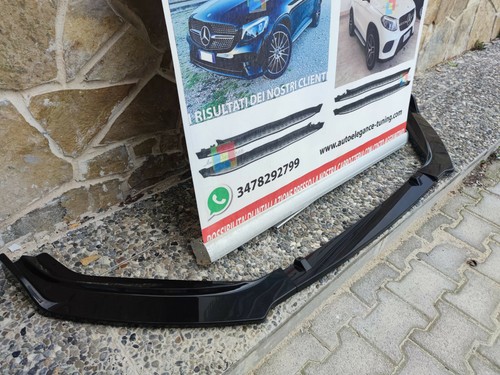 VW GOLF 6 VI 2008-2012 LAMA SOTTO PARAURTI ANTERIORE IN ABS LOOK SPORTIVO NERO - Foto 6 di 12