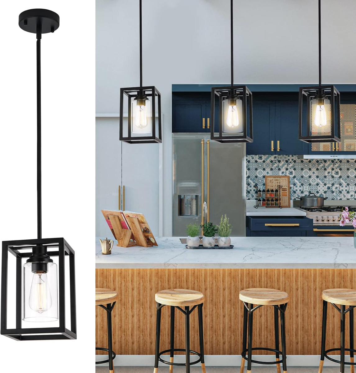 KCO Lighting Green Glass Pendant Light Brushed Gold Round Pendant