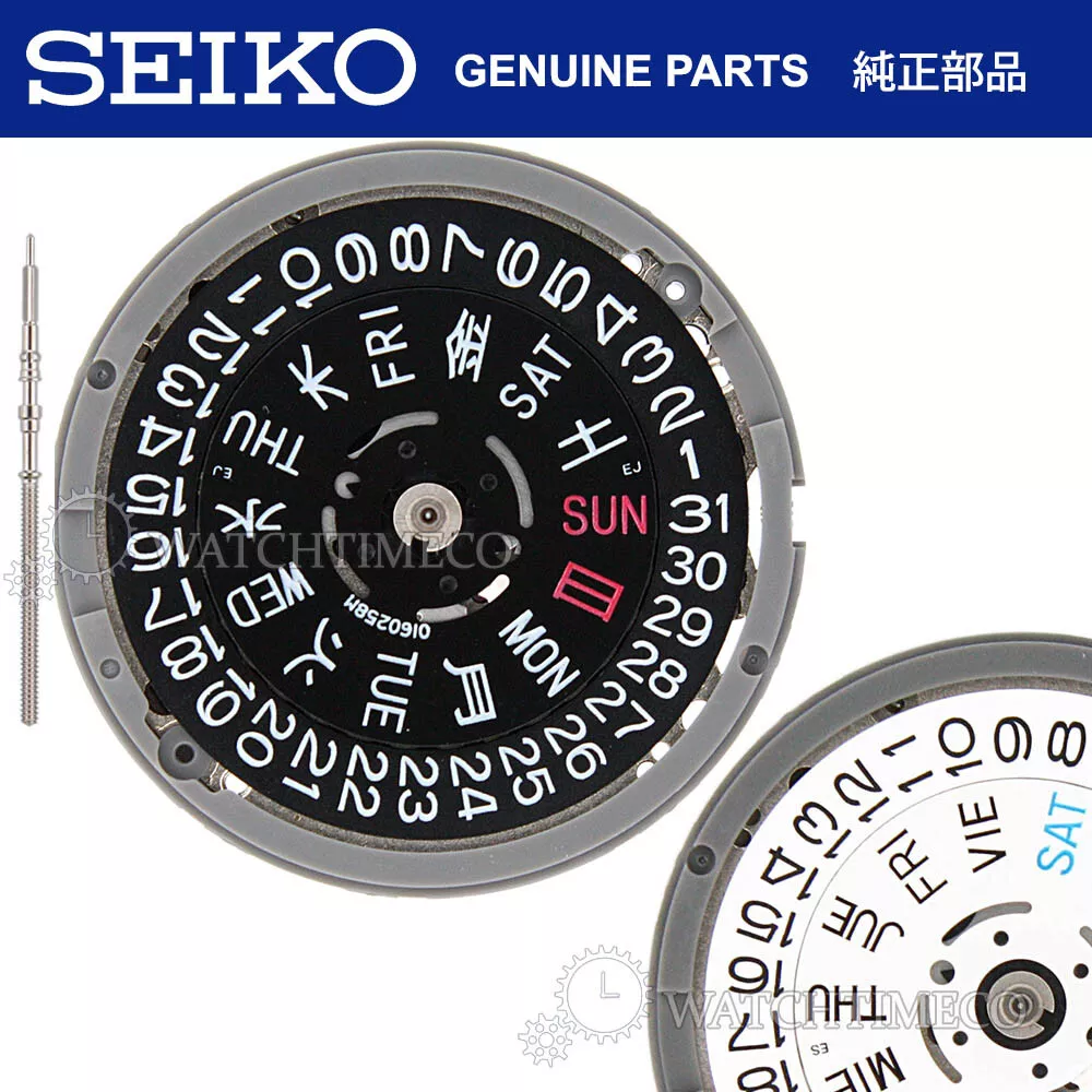 Seiko SII NH36 Watch Movement CROWN AT 3 JAPANESE KANJI SPANISH