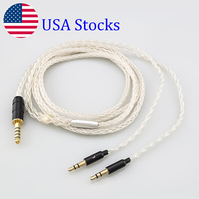 4.4mm 7N OCC Silver Plated Upgrade Headphone Cable For Hifiman SUNDARA 2X3.5mm