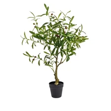 Naturae Decor Olive Tree - Lifelike Artificial Indoor House Plant - 33 in High