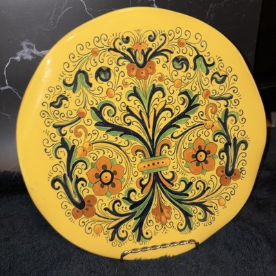 1 MOMA Ceramiche Dinner Plate Made in Italy 11  Hand Painted