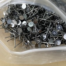 5000 Pc Stainless Steel Flat Earring Posts Round Pad Peg Stud 12x4mm