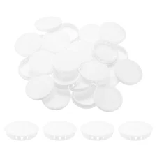 64Pcs 55mm(2 1/5') White Nylon Plastic Round Locking Hole Plugs Insert End Caps