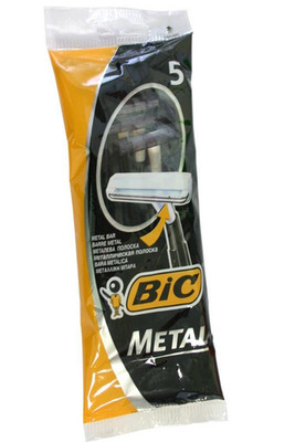 Bic Metal Men's Disposable Shaving Razors, 5-Count