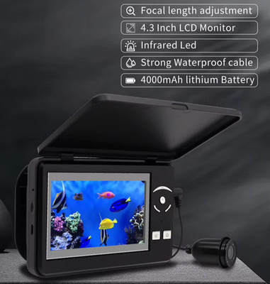 Unterwasser Angelkamera 4,3 Zoll IR 15m 4x Zoom 4000mAh hochwertige Angelausrüstung