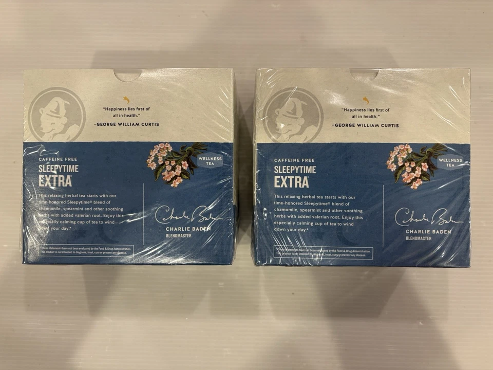 2x té Wellness, Sleepytime Extra®, sin cafeína, 40 bolsitas de té cada caja 2,5 oz Foto 3 de 4