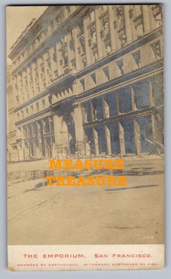 1906 RPPC SAN FRANCISCO, CA EMPORIUM EARTHQUAKE PHOTO Postcard Q9