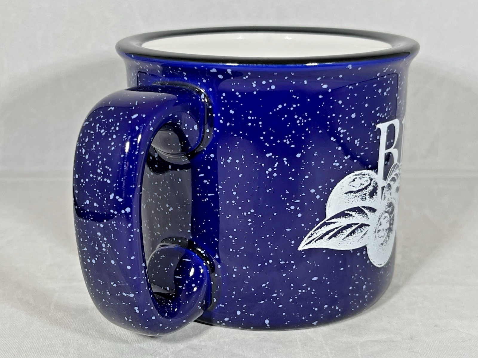 Blueberries Solid Thick Heavy M Ware Coffee Tea Cup Mug Blue 12oz