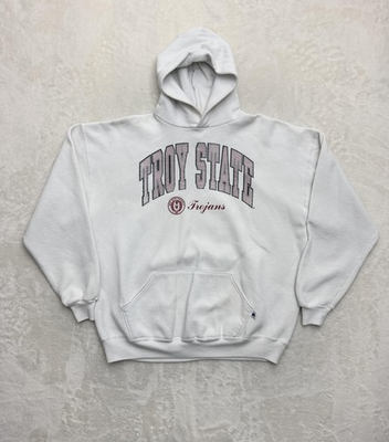 #ad #ad Vintage Russell Troy State Trojans Sweatshirt Mens 2XL White NCAA College USA $35.00